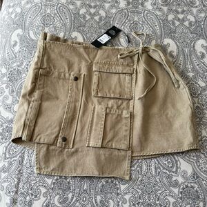 Fashion Nova Beige Utility Skort